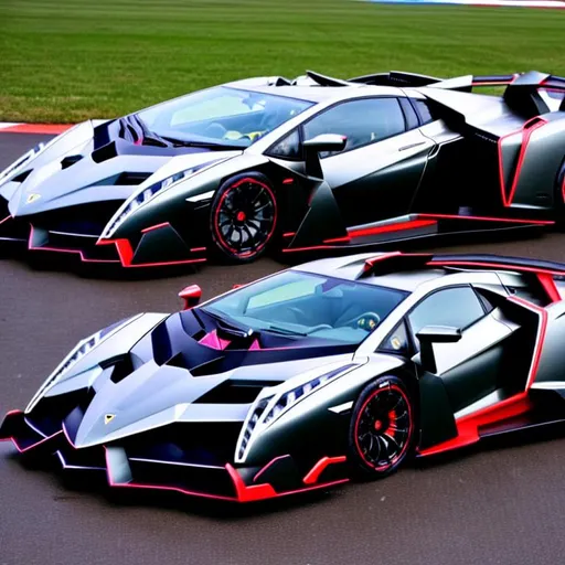 Prompt: The batmobile if it was based off of a lamborghini veneno