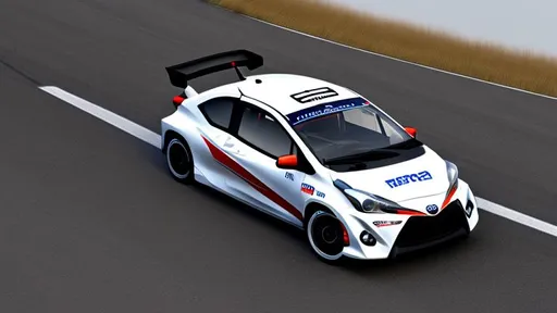 Prompt: 3d render of a toyota yaris Gazoo Racing style, rectilinear wide lens photo, very detailed, high quality resolution, octane render, shot with 16mm lens, hype photos, car in white at a mountain road, car looks like a rally car, front end has 2 mesh rectangular air intakes, much more aggressive style
