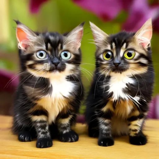 Prompt:  gooey half wasp, half kitten monstrosities.