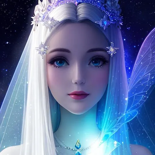 Prompt: White prism, cosmic,etherial, fairy, goddess of light ,closeup