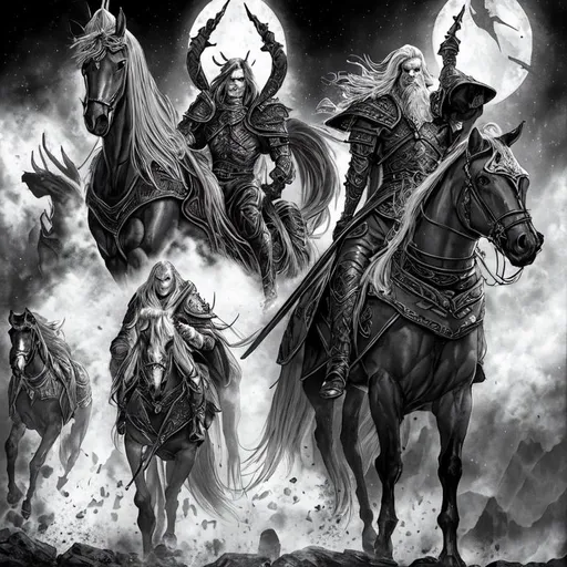 One of the Four Horsemen of the Apocalypse illustrated in The Sin  Collector: Repentless game : r/DarkFantasy