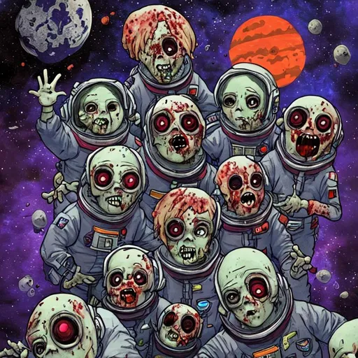 Prompt: Zombies in space 