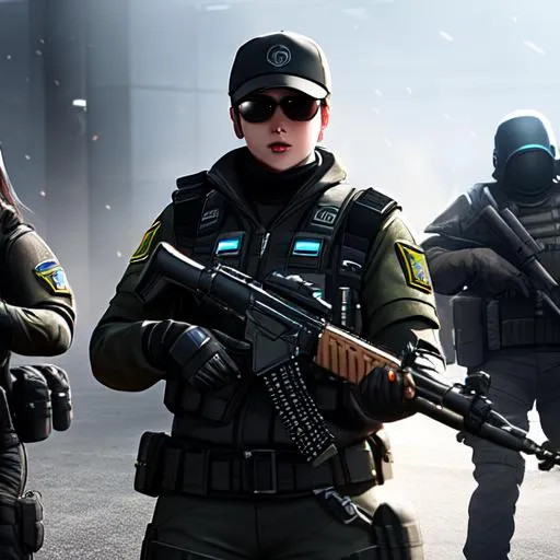 Prompt: Any character from rainbow six siege game, created in unreal engine, realistic