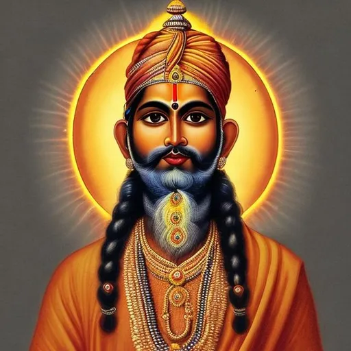 Prompt: A twitter profile picture for a hindu man. 