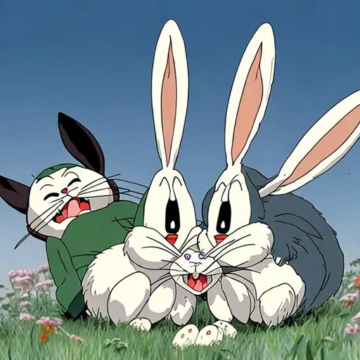 Prompt: Studio Ghibli Bugs Bunny 
