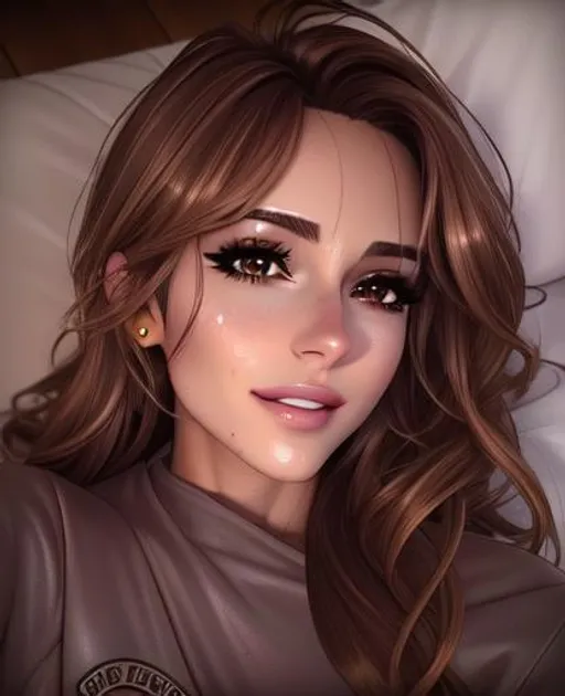 Semi Realistic Anime Girl Skin Highlights Hair Hig Openart 9173