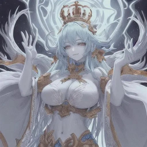 Prompt: hot god of cheese highly detailed  best quality big details and has a crown  she is kawaii