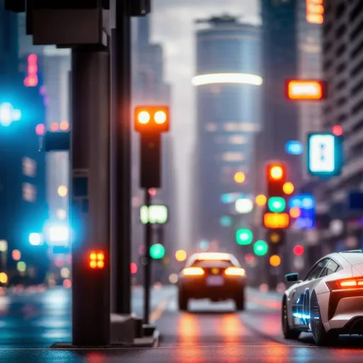 Prompt: City Street In A Futuristic Reality Insanely Detailed Environments Professional Photography, Bokeh, Insanely Detailed Building, Natural Lighting, Canon Lens, Shot On Dslr 64 Megapixels Sharp Focus Amateur Cut Off Draft Watermark Frame Grainy 8K Resolution Volumetric Lighting Sci-Fi Insanely Accurate Future
