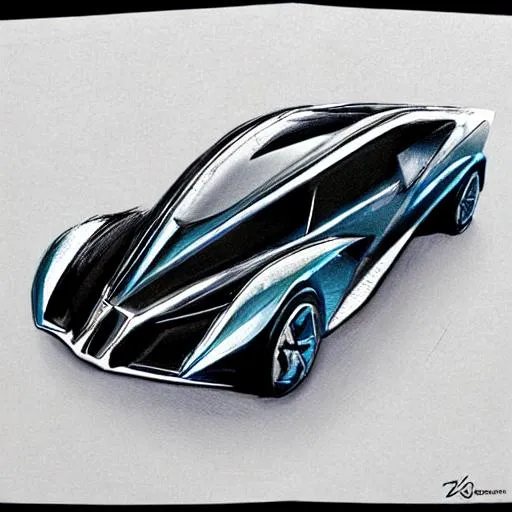Prompt: concept art of a futuristic mouse car