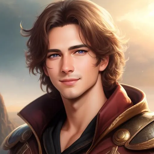Prompt: {{{{highest quality concept art masterpiece}}}} digital drawing oil painting with {{visible textured brush strokes}}, 

male, photorealistic face, digital painting, artstation, illustration, concept art, smooth, sharp focus,
{{hyperrealistic perfect clear bright hazel eyes}} 
soft skin and red blush cheeks and wizened smile, 

epic fantasy, 
perfect anatomy in perfect composition approaching perfection, 

hyperrealistic intricate mirrored room in background, 
  
cinematic volumetric dramatic 
dramatic studio 3d glamour lighting, 
backlit backlight, 
128k UHD HDR HD, professional long shot photography, 
unreal engine octane render trending on artstation, 

sharp focus, 
occlusion, 
centered, 
symmetry, 
ultimate, 
shadows, 
highlights, 
contrast, zoom out