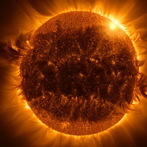 Prompt: A beautiful picture of sun from its surface 