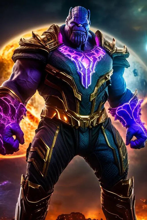 Prompt: High-resolution hyperrealistic photo of {{annihilus}} ahmyor merged with [thanos], photorealistic, highly detailed, uhd, hdr, 64k