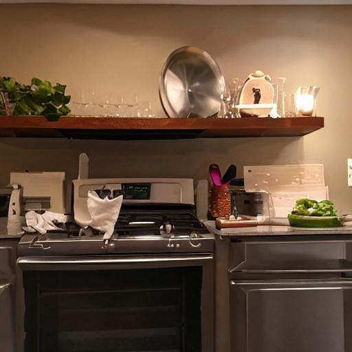 ambient lighting, cooking, chicken piccata OpenArt