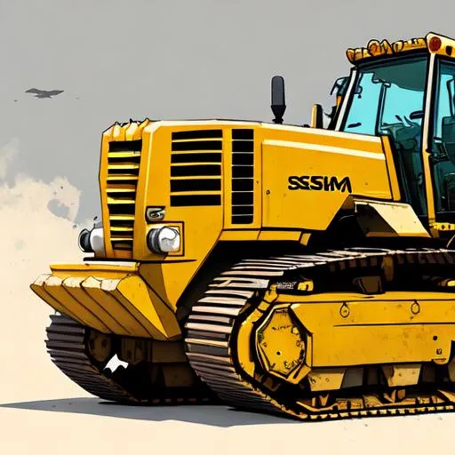 Prompt: bulldozer, illustration