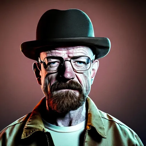 Prompt: portrait of buff Walter White, drug factory background, dark rustic colors, ambient lighting, dynamic lighting, 4k, HQ