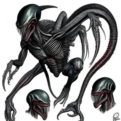 Prompt: xenomorph anatomy