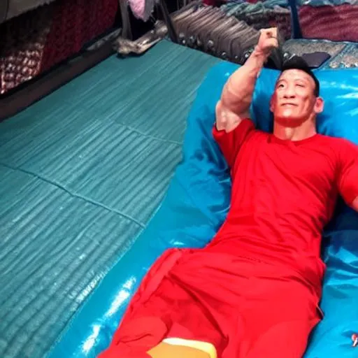 Prompt: Chinese John Cena does Chilling