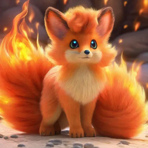 Prompt: (Vulpix), realistic, photograph, fantasy, epic cartoon painting, (hyper real), furry, (hyper detailed), extremely beautiful, on back, flickering flames, playful, UHD, studio lighting, best quality, professional, ray tracing, 8k eyes, 8k, highly detailed, highly detailed fur, hyper realistic thick fur, canine quadruped, (high quality fur), fluffy, shiny fur, concept art, full body shot, hyper detailed eyes, depth, perfect composition, ray tracing, vector art, masterpiece, trending, instagram, artstation, deviantart, best art, best photograph, unreal engine, high octane, cute, adorable smile, lying on back, flipped on back, lazy, peaceful, highly detailed background, vivid, vibrant, intricate facial detail, incredibly sharp detailed eyes, incredibly realistic scarlet fur, concept art, anne stokes, yuino chiri, character reveal, extremely detailed fur, sapphire sky, complementary colors, golden ratio, rich shading, vivid colors, high saturation colors, silver light beams