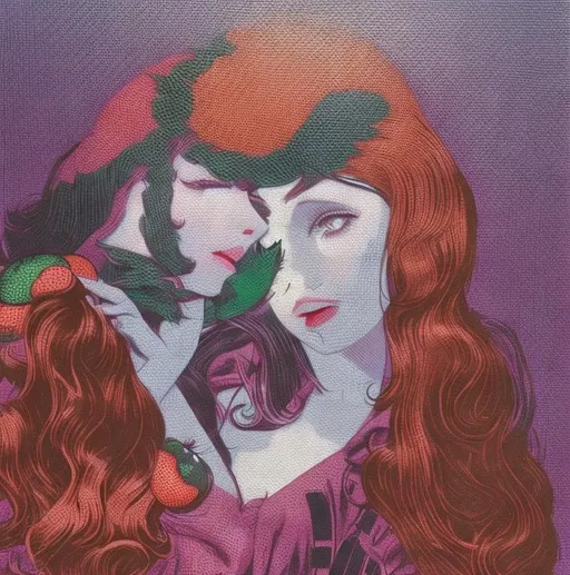 An extremely detailed cmyk halftone silk screen comi... OpenArt