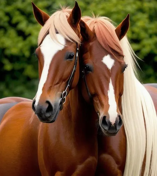 Prompt: a beautiful stuning chestnut horse, good proportion, perfect symetrical