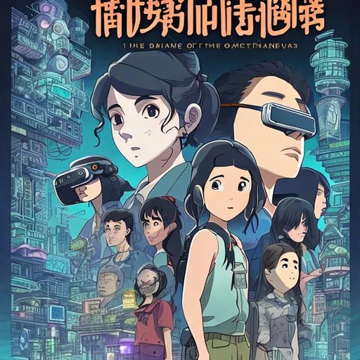 Prompt: "Shadows of the MetaDojo,"  a harrowing journey of Detective Samantha Chong, a seasoned homicide investigator with a troubled past. Set in a near-future world where virtual reality and social media have become integral aspects of daily life, in the concept of Studio Ghibli
