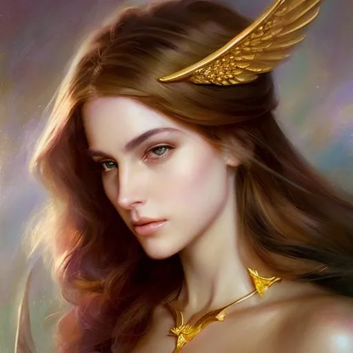 Prompt:     Magical Female Fairy,  gold wings, light yellow hair, orange eyes, perfect features, extremely detailed, realistic. Krenz Cushart + loish +gaston bussiere +craig mullins, j. c. leyendecker +Artgerm, oil painting texture oil painting effect. 