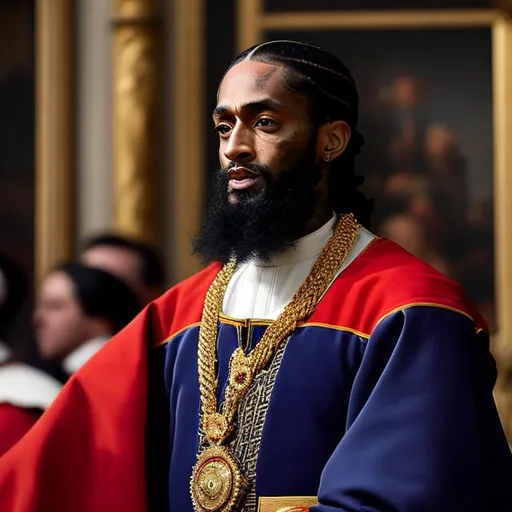 Prompt: Nipsey hussel as a renaissance painting 