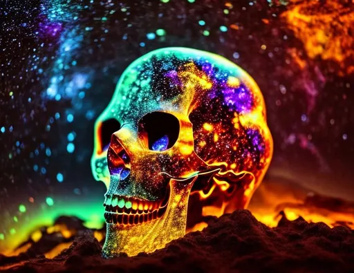 Prompt: Amber skull transparent filled with Mycelium
Galaxies
Nebula
Stars
Desert
Alien
Glowing
Psychedelic
Photographic
Meteors 