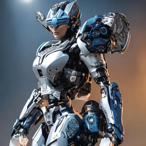 Prompt: cabeça de robô Transformers, mulher com lingerie, cabeça com escamas metálicas, tecnologia futurista, corpo humano sensual, com peitos grandes, bumbum grande, corpo de mulher, corpo inteiro, cabeça de robô Transformers.