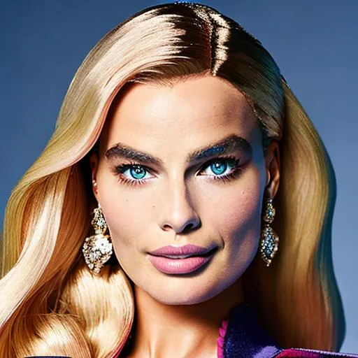 Prompt: Barbie as Margot Robbie wearing Fendi