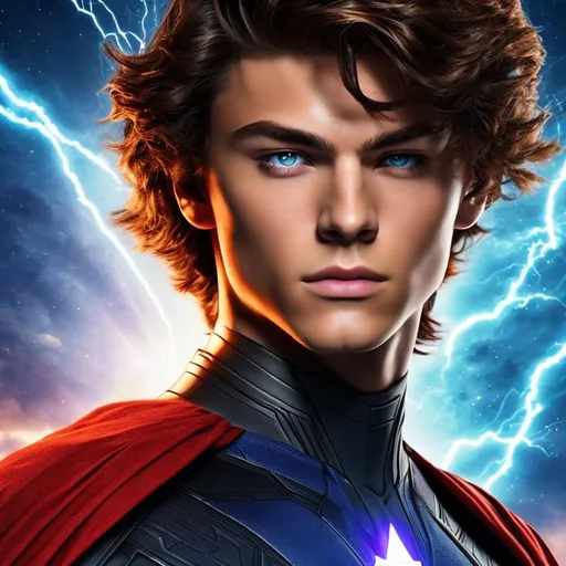 Prompt: High resolution hyperrealistic image of young avenger wiccan merged with x-man nate grey, symmetrical detailed photorealistic face, psionic powers and chaos magic, highly detailed, cinematic, uhd, hdr, 64k