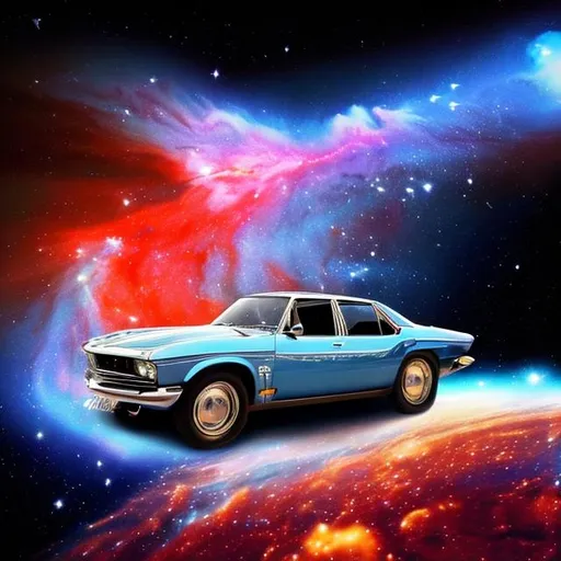 Prompt:  car in space super nova
