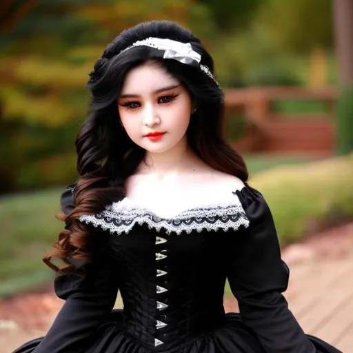 An Asian Woman Turned Into A Porcelain Doll Wearing