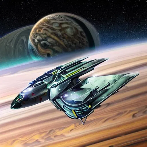 Prompt: Spaceship Jupiter 
