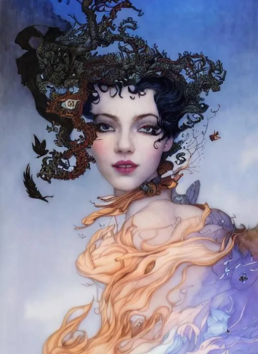 Prompt: Dangerous beauty. ArtStyle by Arthur Rackham, Dan witz, nicky boehme, louis treserras, Kandinsky, Jacek yerka, victo ngai, wlop,  Bernard Frize. Best quality, beautifully lit. 8k, UHD.