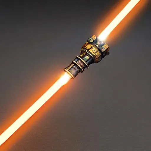 Prompt: steampunk lightsaber,  UHD, HDR, 8K, RPG, UHD render, HDR render, 3D render cinema 4D, cinematic light, high res intricately detailed complex