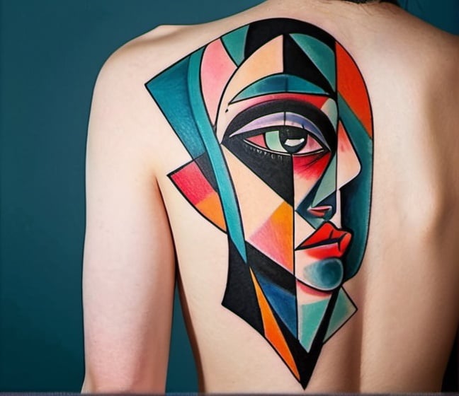 Cubist heart on the chest. Tattoo artist: Jan Mráz - Official Tumblr page  for Tattoofilter for Men and Women