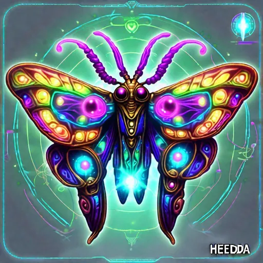 Prompt: a moth
It is called Hedoa
It has 1 head, with 4 horns on each head
It has no special cosmetics
It can thermonuclear beam and beam
It was sent by an alien race to bring happiness to people.
Its main color is (RGB) 126, 13, 78
It is powered by life energy
Its height is 144 meters
Its length is 117 meters
Its width is 62 meters
Its weight is 929190 lbs