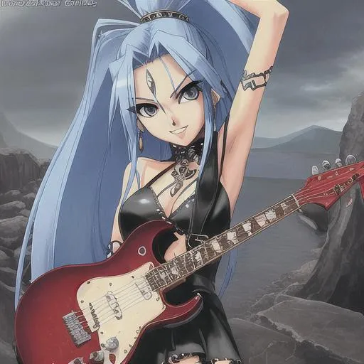 Prompt: rock goddess, slim