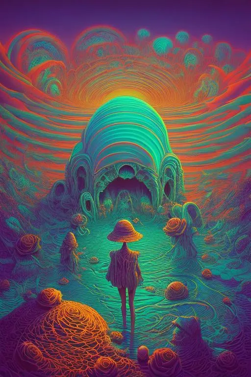 Prompt: beach sand, roses, water, sunset, psychedelic art by Dan Mumford, surrealism, light glow neon paint, Beksinski, pop surrealism, colorful, mystical, 8k, highly detailed 