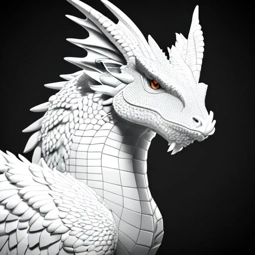 Prompt: Work in progress uncolored 3D model of a wingless dragon, cute face, perfect composition, hyperrealistic, super detailed, 8k, high quality, trending art, trending on artstation, sharp focus, studio photo, intricate details, highly detailed