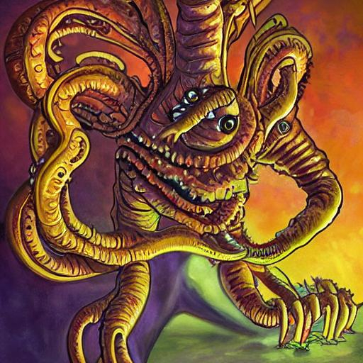 garfield painted ancient eldritch horror demon | OpenArt