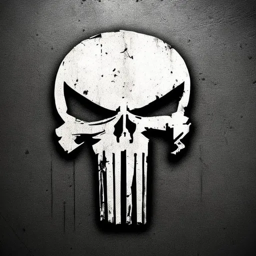 Prompt: the punisher skull logo
