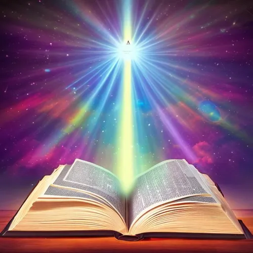 Prompt: wisdom from book
sun land
clear background
vivid light beam
