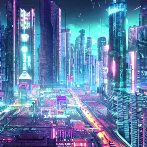 Prompt: Cyberpunk city
