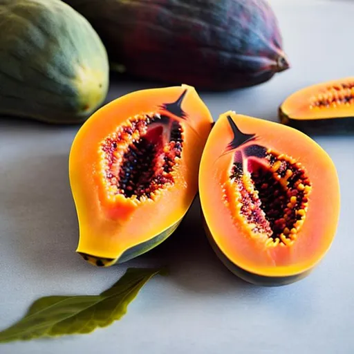 Prompt: Papaya sorbet 
