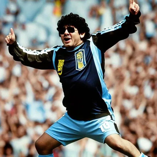 Prompt: Maradona skinny