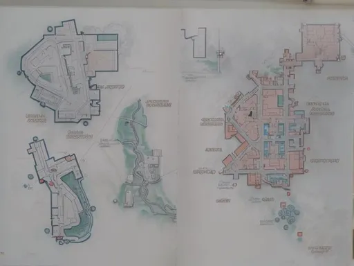 Prompt: Gameplay scenes, game map, concept art, extremely detailed pencil drawing by Greg Rutkowski and by Henry Justice Ford and by Steve Henderson