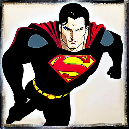 Prompt: paint black superman