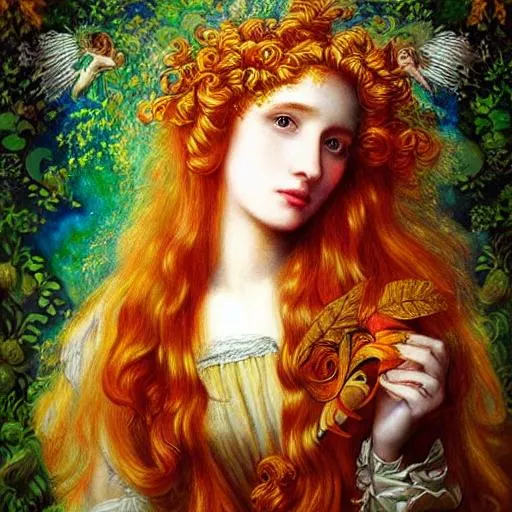 Pre-raphaelite Rococo art Deviantart Psychedelic art... | OpenArt